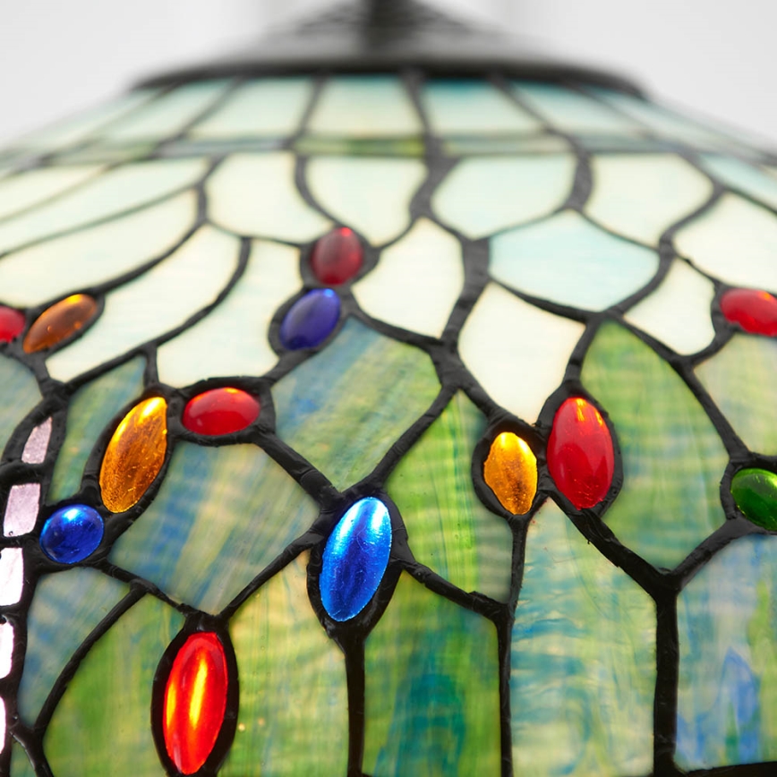 Endon 66148 - Lysekrone med kæde Tiffany DRAGONFLY 3xE27/60W/230V Ø 50 cm