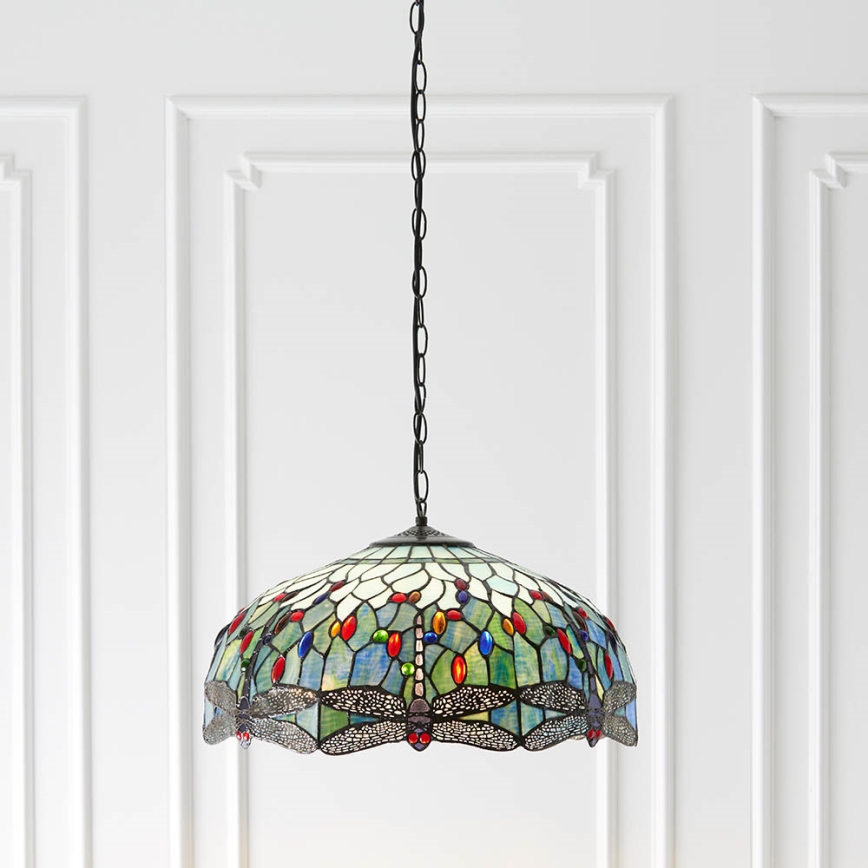 Endon 66148 - Pendel med kædeophæng GULDSMED 3xE27/60W/230V diameter 50 cm
