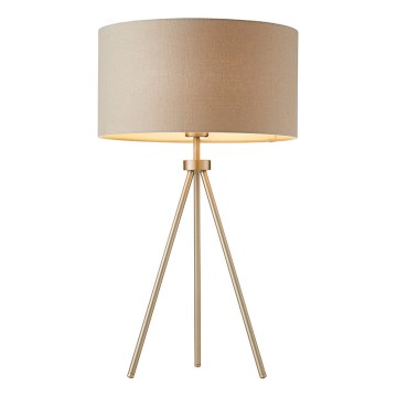 Endon 66986 - Bordlampe TRI 1xE27/40W/230V messing/beige