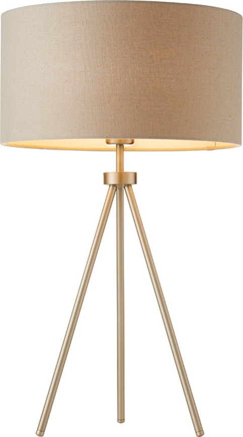 Endon 66986 - Bordlampe TRI 1xE27/40W/230V messing/beige