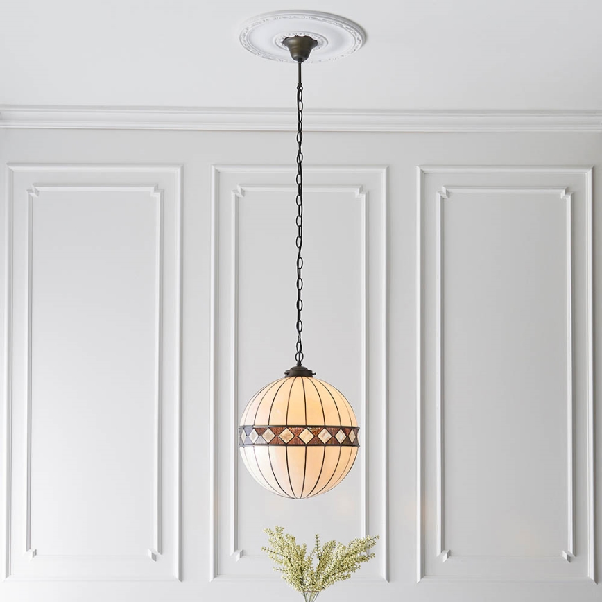 Endon 67045 - Pendel med kædeophæng FARGO 1xE27/60W/230V diameter 40 cm