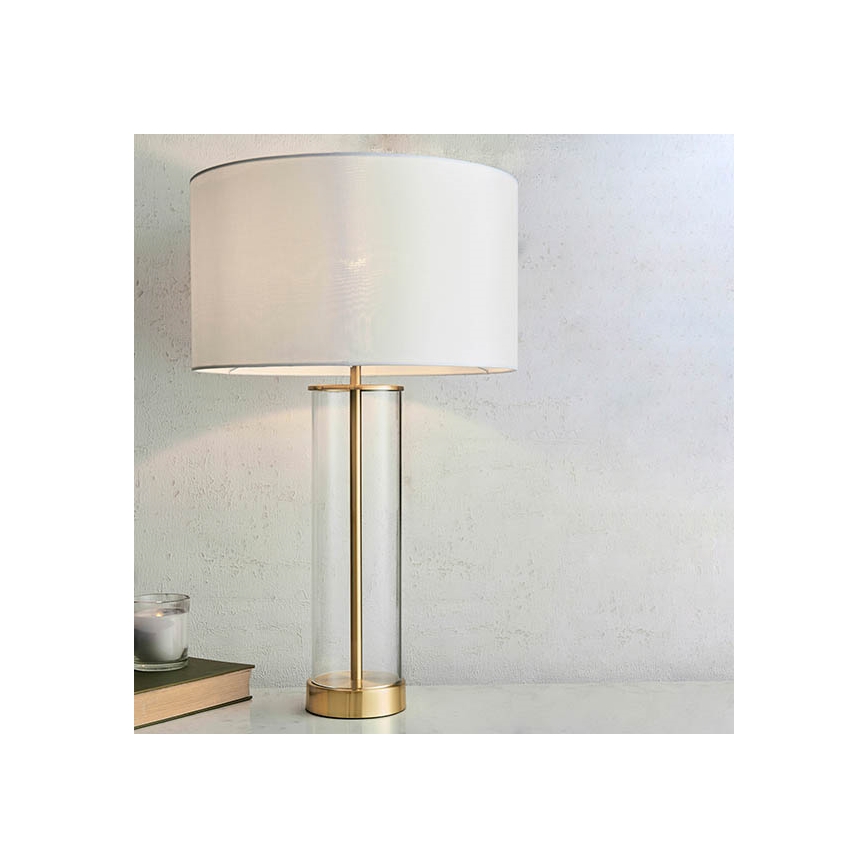 Endon 68802 - Dæmpbar touch-bordlampe LESSINA 1xE27/10W/230V guld/hvid