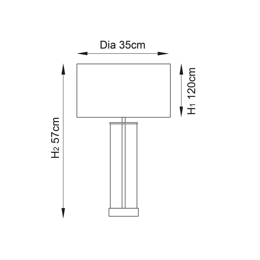Endon 68802 - Dæmpbar touch-bordlampe LESSINA 1xE27/10W/230V guld/hvid