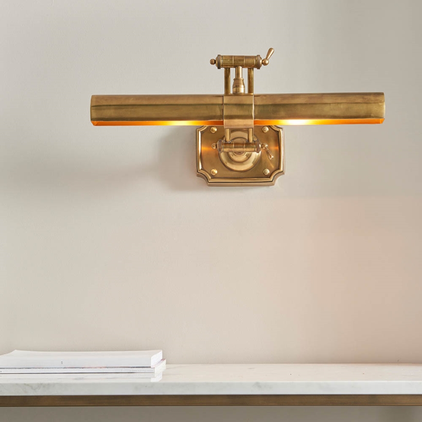Endon 69833 - Billedlampe WINCHESTER 2xE14/6W/230V 51 cm messing