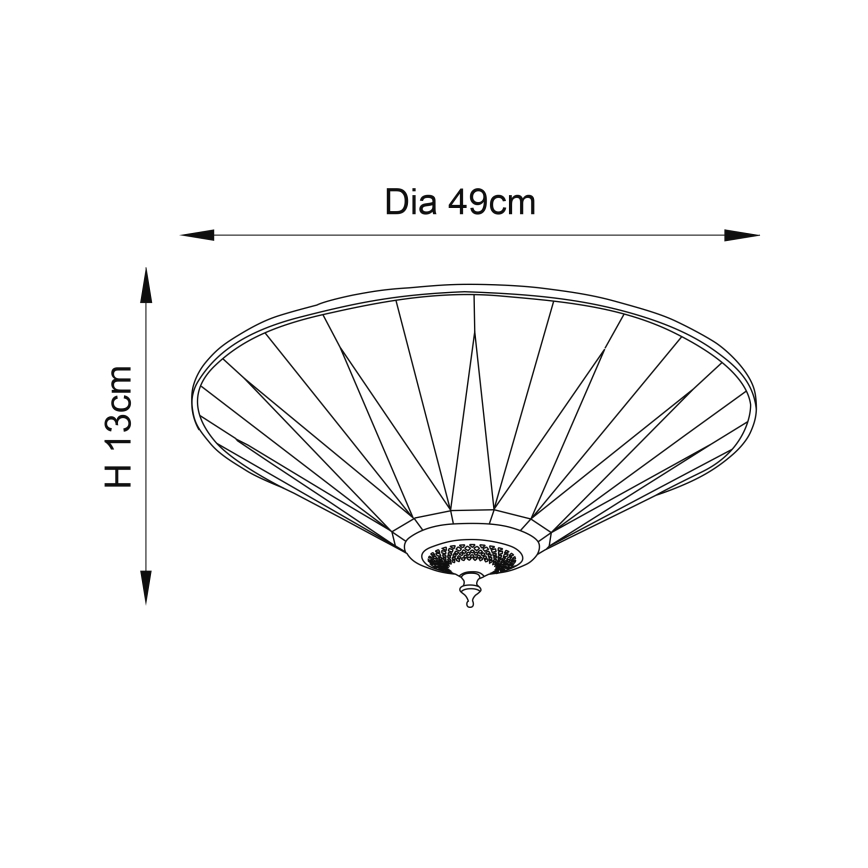 Endon 70240 - Loftlampe DARK STAR 2xE27/40W/230V diameter 49 cm
