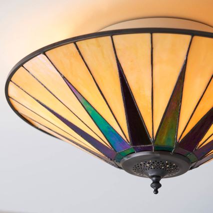 Endon 70240 - Loftlampe Tiffany DARK STAR 2xE27/40W/230V Ø 49 cm