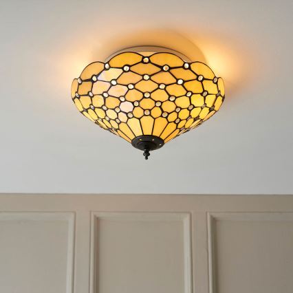 Endon 70242 - Loftlampe Tiffany PEARL 2xE27/60W/230V Ø 37 cm