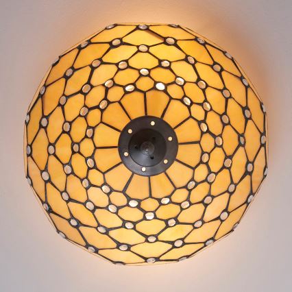 Endon 70242 - Loftlampe Tiffany PEARL 2xE27/60W/230V Ø 37 cm