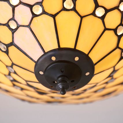 Endon 70242 - Loftlampe Tiffany PEARL 2xE27/60W/230V Ø 37 cm