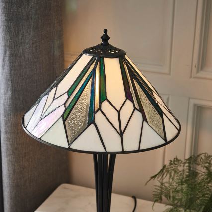 Endon 70365 - Bordlampe Tiffany ASTORIA 1xE14/40W/230V Ø 30 cm