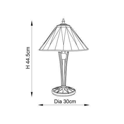 Endon 70367 - Bordlampe DARK STAR 1xE14/40W/230V diameter 30 cm