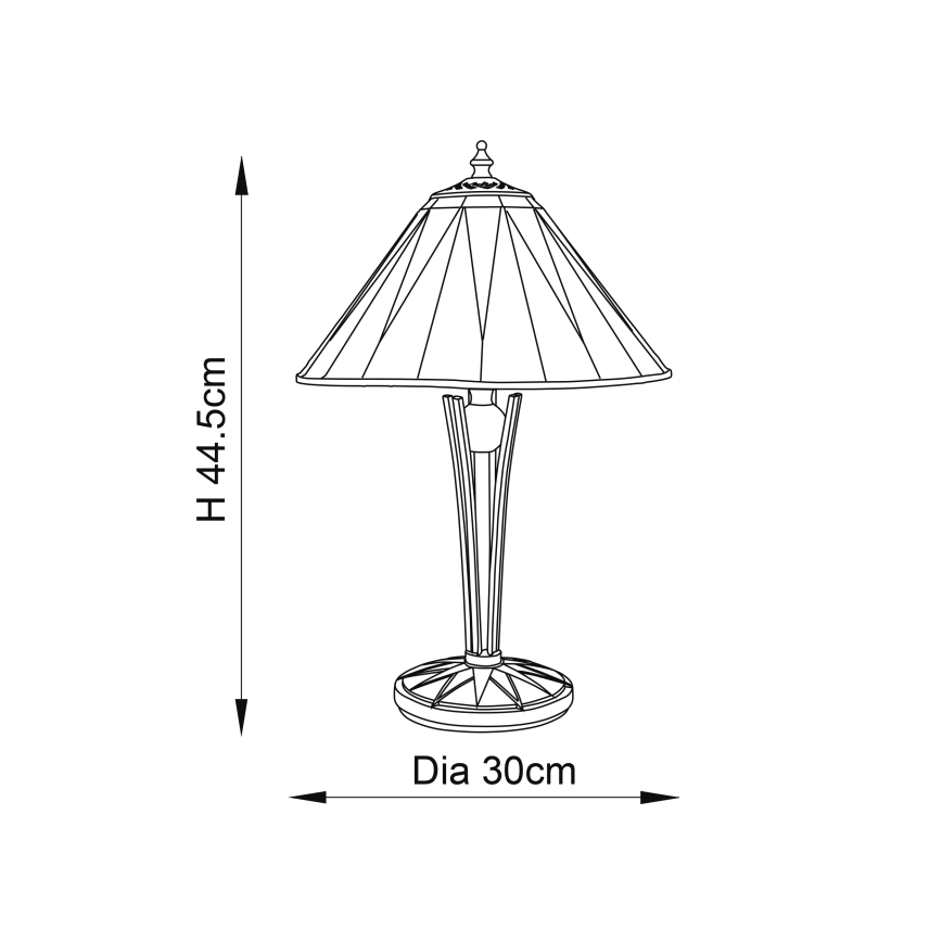 Endon 70367 - Bordlampe DARK STAR 1xE14/40W/230V diameter 30 cm