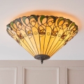 Endon 70706 - Tiffany JAMELIA loftlampe 2xE27/60W/230V Ø 50 cm