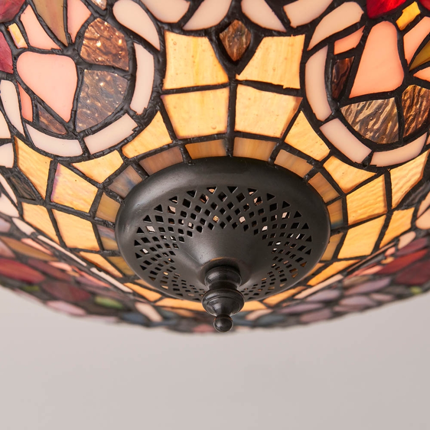 Endon 70709 - Loftlampe Tiffany SULLIVAN 2xE27/60W/230V Ø 40 cm