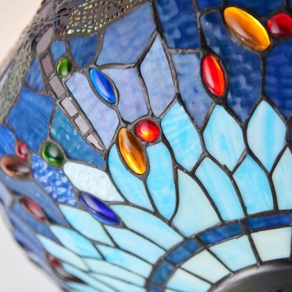 Endon 70722 - Tiffany DRAGONFLY loftlampe 2xE27/60W/230V Ø 41 cm