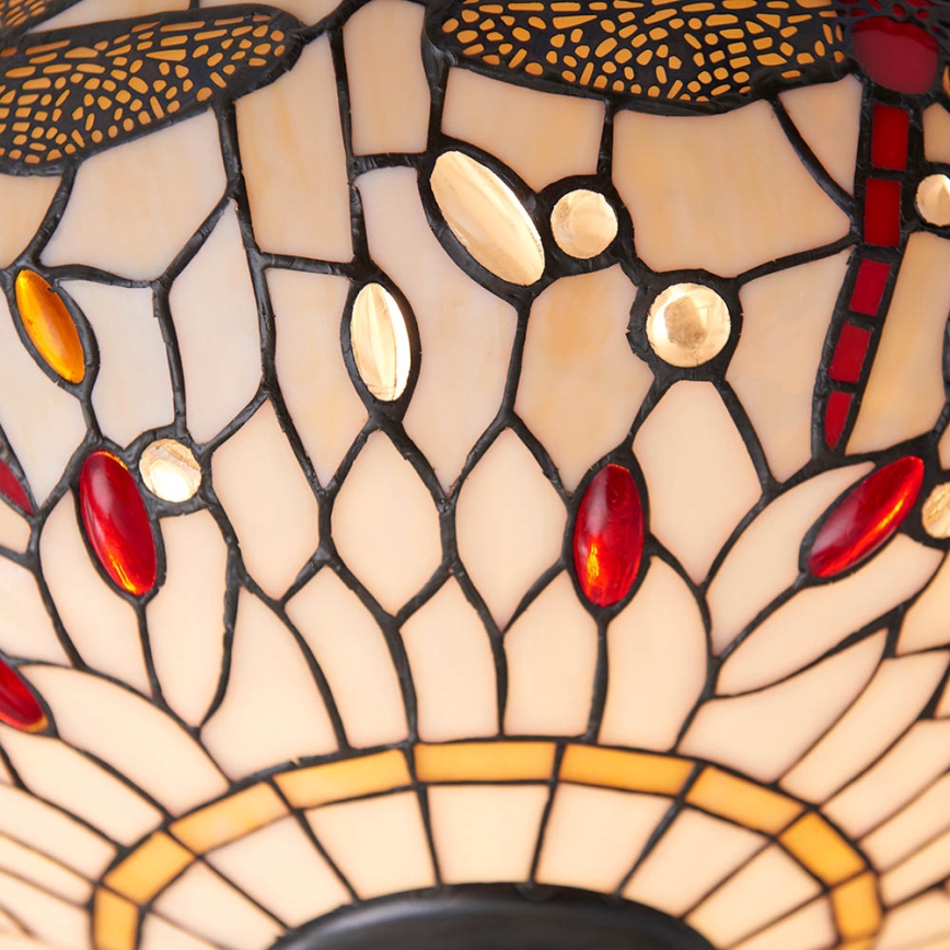 Endon 70723 - Loftlampe Tiffany DRAGONFLY 2xE27/60W/230V Ø 41 cm