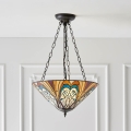 Endon 70750 - Kædeophængt lysekrone Tiffany HECTOR 3xE27/60W/230V Ø 40 cm