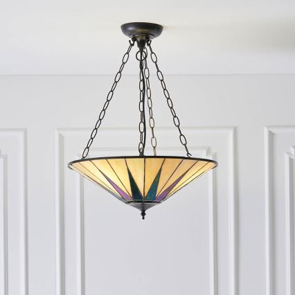 Endon 70754 - Pendel med kædeophæng DARK STAR 3xE27/60W/230V diameter 49 cm