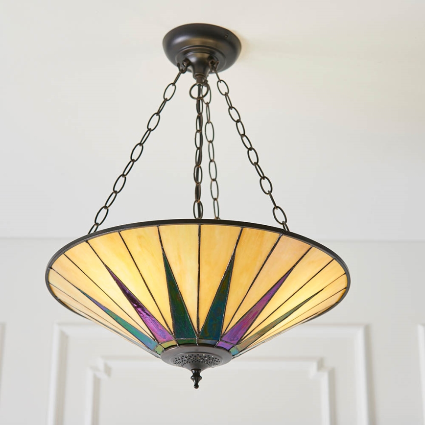 Endon 70754 - Pendel med kædeophæng DARK STAR 3xE27/60W/230V diameter 49 cm