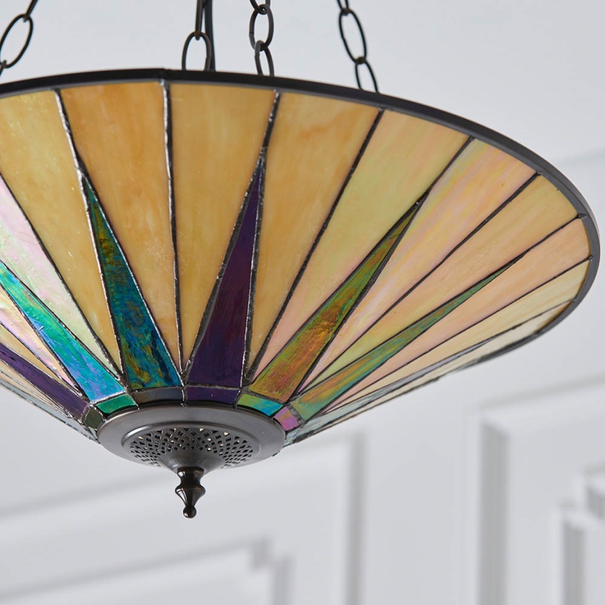 Endon 70754 - Pendel med kædeophæng DARK STAR 3xE27/60W/230V diameter 49 cm