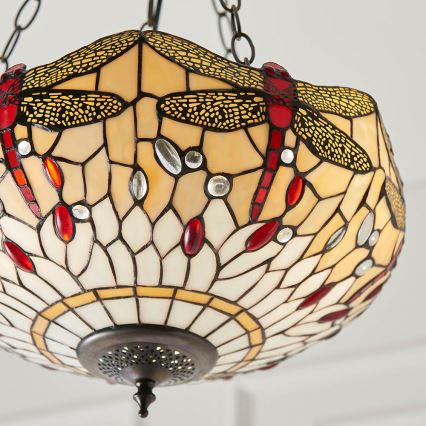 Endon 70759 - Kædeophængt lysekrone DRAGONFLY 3xE27/60W/230V Ø 41 cm