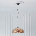 Endon 70824 - Tiffany DRAGONFLY lysekrone på kæde 3xE27/60W/230V Ø 41 cm
