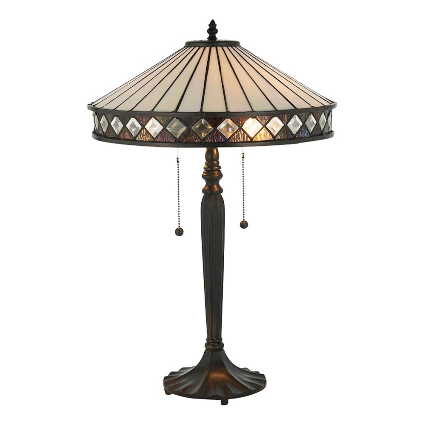 Endon 70935 - Bordlampe FARGO 2xE27/60W/230V diameter 41,5 cm