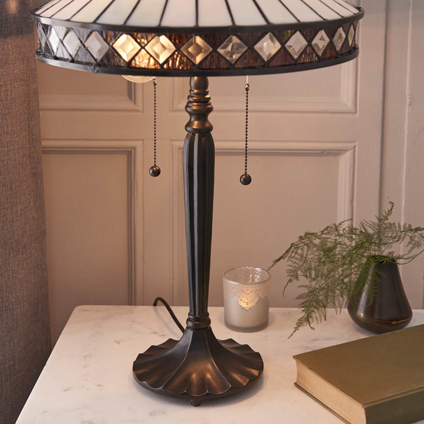 Endon 70935 - Bordlampe FARGO 2xE27/60W/230V diameter 41,5 cm