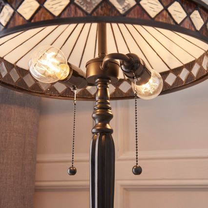 Endon 70935 - Bordlampe FARGO 2xE27/60W/230V diameter 41,5 cm
