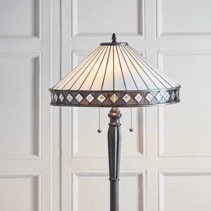 Endon 70936 - Gulvlampe FARGO 2xE27/60W/230V Ø 50 cm