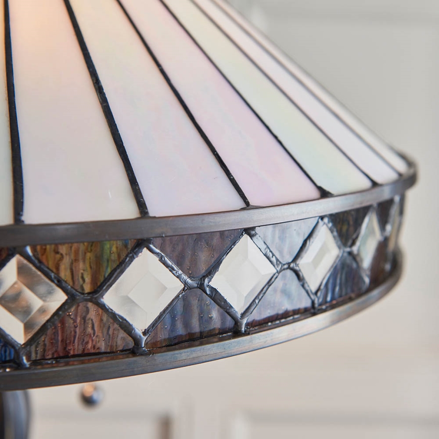 Endon 70936 - Gulvlampe Tiffany FARGO 2xE27/60W/230V Ø 50 cm