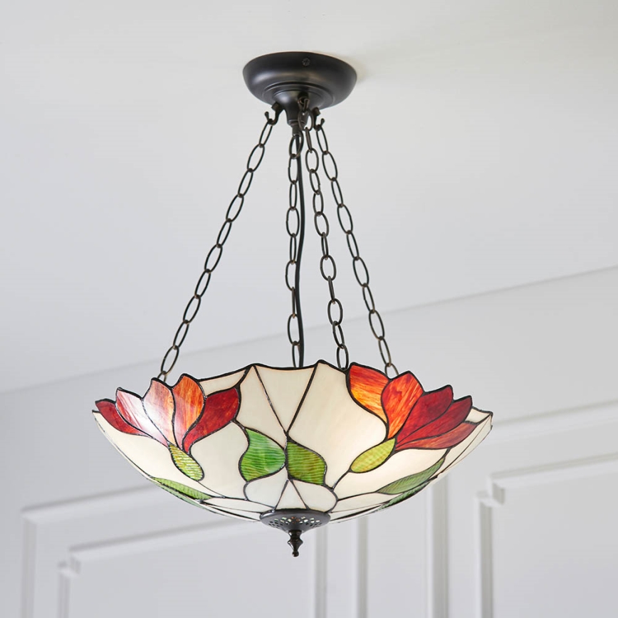 Endon 70946 - Pendel med kædeophæng BOTANICA 3xE27/60W/230V diameter 45 cm