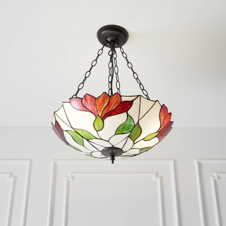 Endon 70946 - Pendel med kædeophæng BOTANICA 3xE27/60W/230V diameter 45 cm
