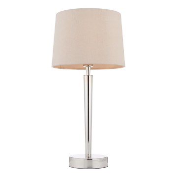 Endon 72175 - Bordlampe med USB-port SYON 1xE14/40W/230V skinnende krom/beige
