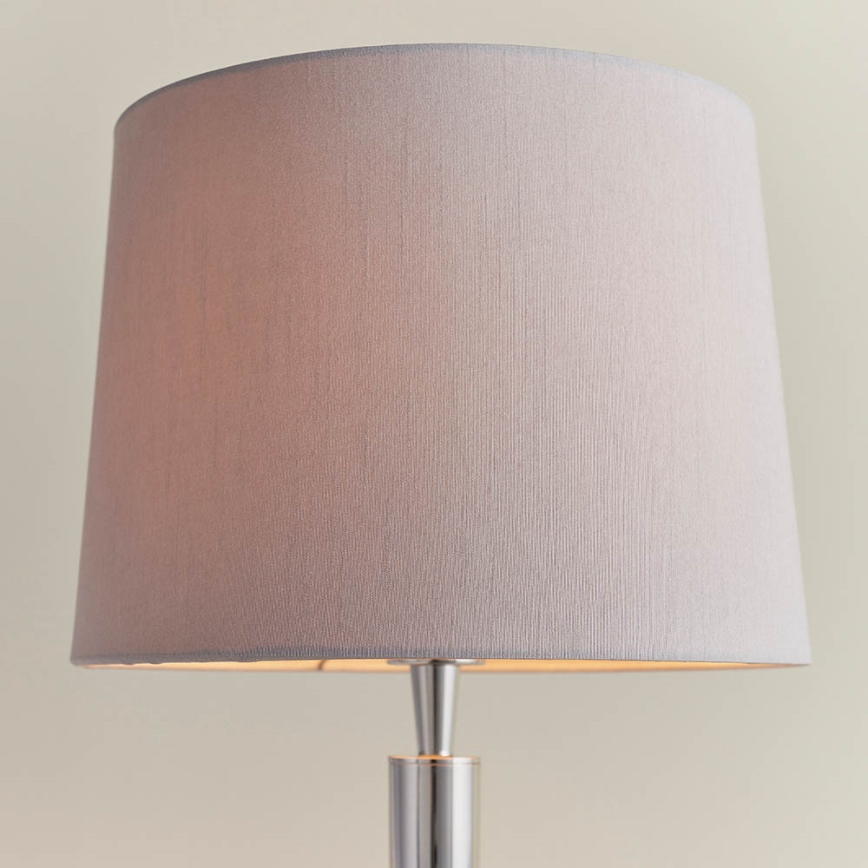 Endon 72175 - Bordlampe med USB-port SYON 1xE14/40W/230V blank krom/beige