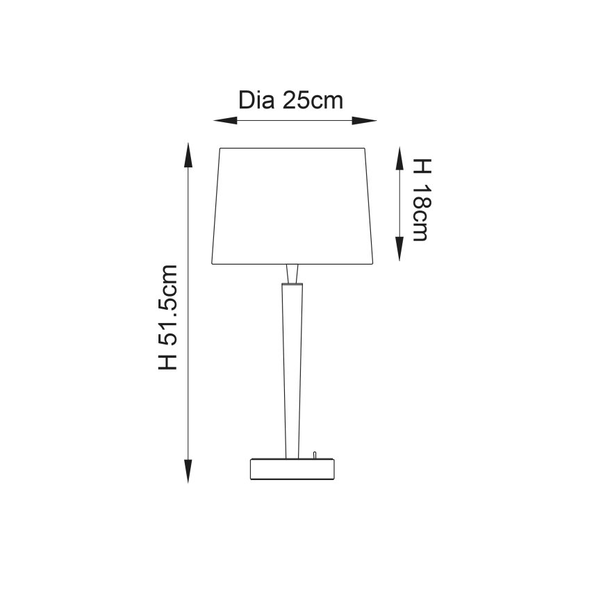 Endon 72175 - Bordlampe med USB-port SYON 1xE14/40W/230V blank krom/beige