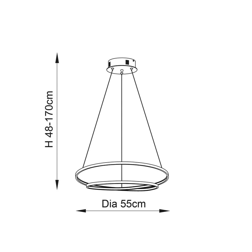 Endon 72479 - LED pendel SCRIBBLE LED/31,5W/230V 3000K guldfarvet