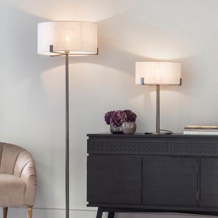 Endon 72631 - HAYFIELD Bordlampe 1xE27/40W/230V bronze/grå