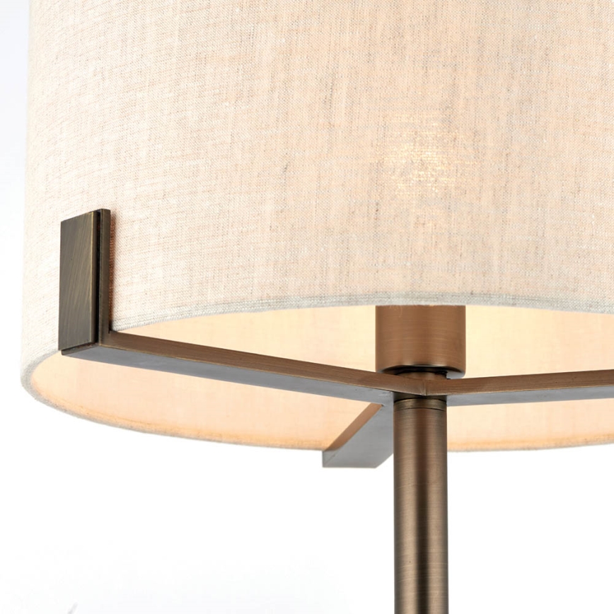 Endon 72631 - HAYFIELD Bordlampe 1xE27/40W/230V bronze/grå