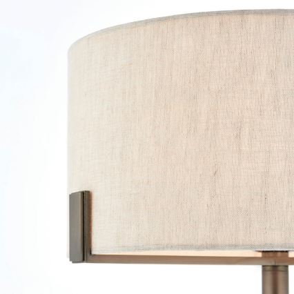 Endon 72631 - HAYFIELD Bordlampe 1xE27/40W/230V bronze/grå