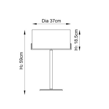 Endon 72631 - HAYFIELD Bordlampe 1xE27/40W/230V bronze/grå