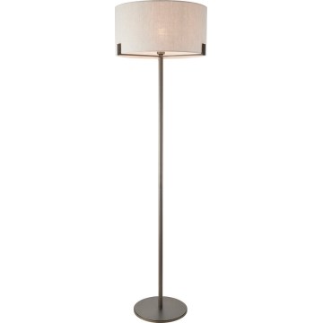 Endon 72634 - Gulvlampe HAYFIELD 1xE27/40W/230V brun/grå