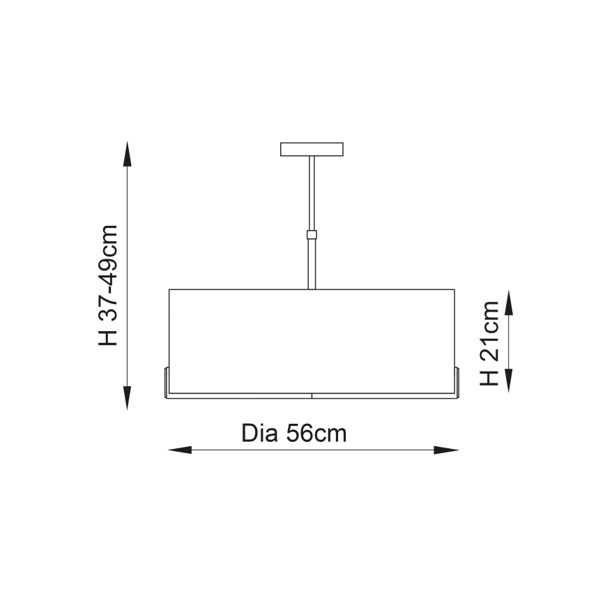 Endon 72635 - Pendellampe HAYFIELD 3xE27/40W/230V mat krom/grå