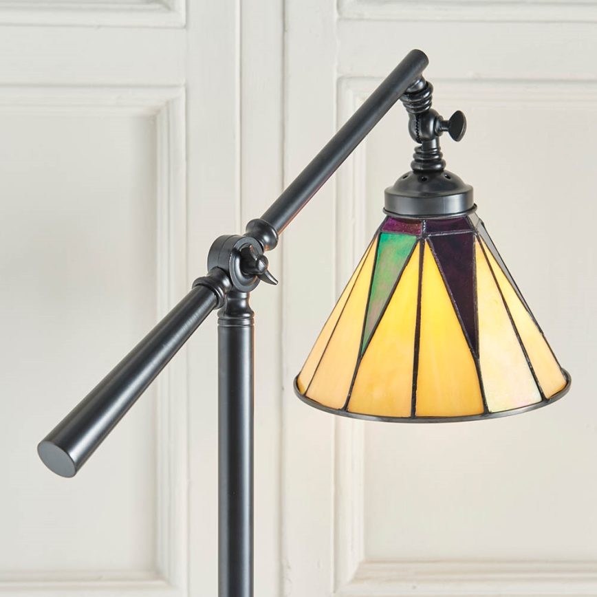 Endon 74355 - Tiffany-gulvlampe DARK STAR 1xE14/40W/230V