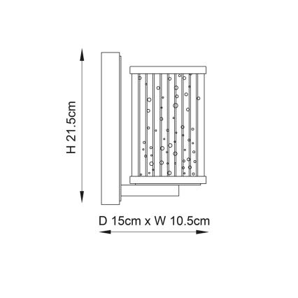 Endon 76259 - Væglampe EASTON 1xE14/6W/230V skinnende krom