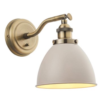 Endon 76330 - Vægspot FRANKLIN 1xE14/40W/230V messing/taupe