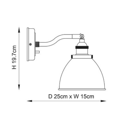 Endon 76330 - Vægspot FRANKLIN 1xE14/40W/230V messing/taupe