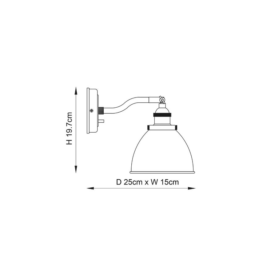 Endon 76330 - Vægspot FRANKLIN 1xE14/40W/230V messing/taupe