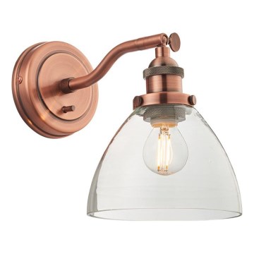 Endon 76334 - Væghængt spotlampe HANSEN 1xE14/40W/230V, kobber