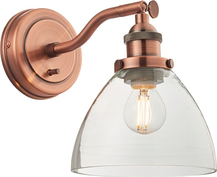 Endon 76334 - Væghængt spotlampe HANSEN 1xE14/40W/230V, kobber